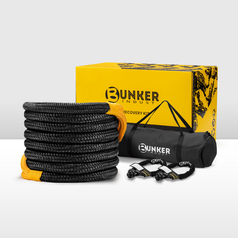 Bunker Indust 9M Kinetic Recovery Rope 15,422kg Snatch Strap Soft Bunker Indust 9M Kinetic Recovery Rope 15,422kg Snatch Strap Soft