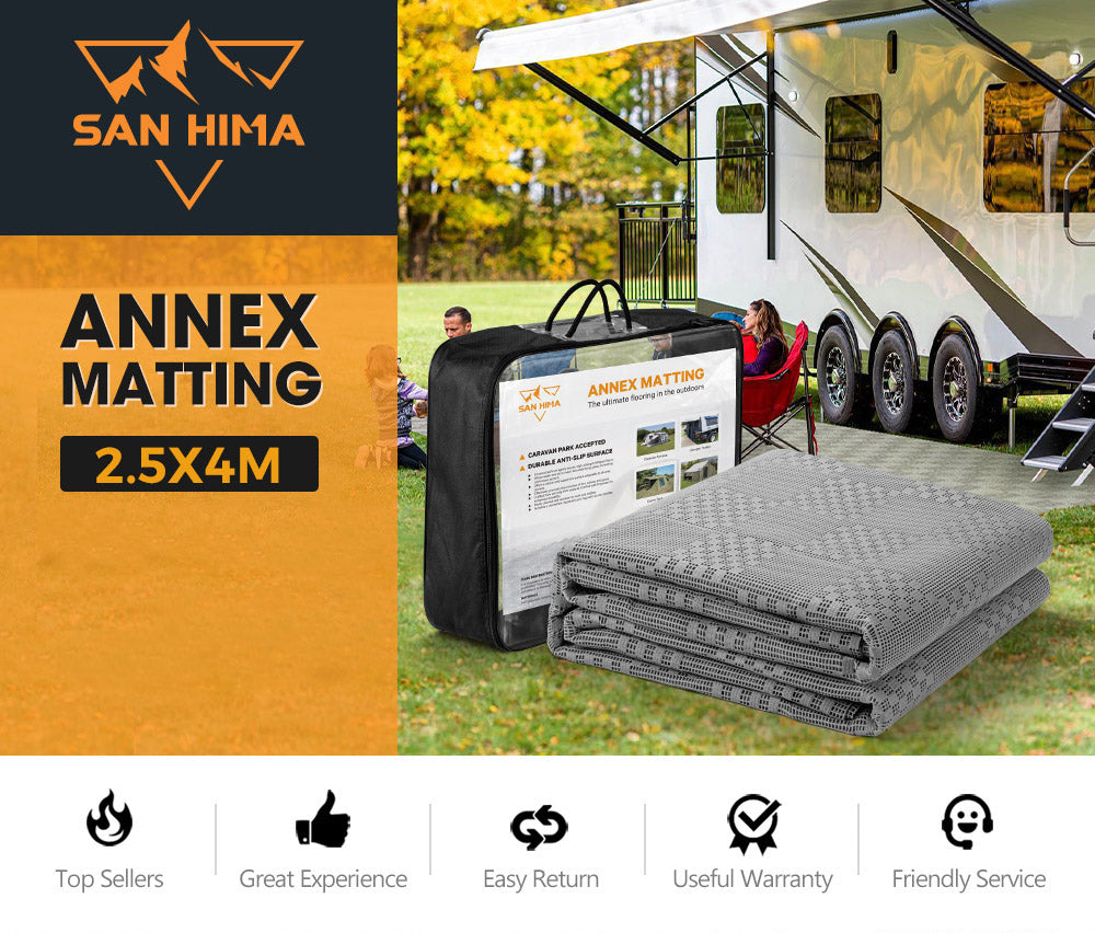 San Hima 4m x 2.5m Annex Matting Floor Mats Mesh Caravan RV Motor Home Camping San Hima 4m x 2.5m Annex Matting Floor Mats Mesh Caravan RV Motor Home Camping