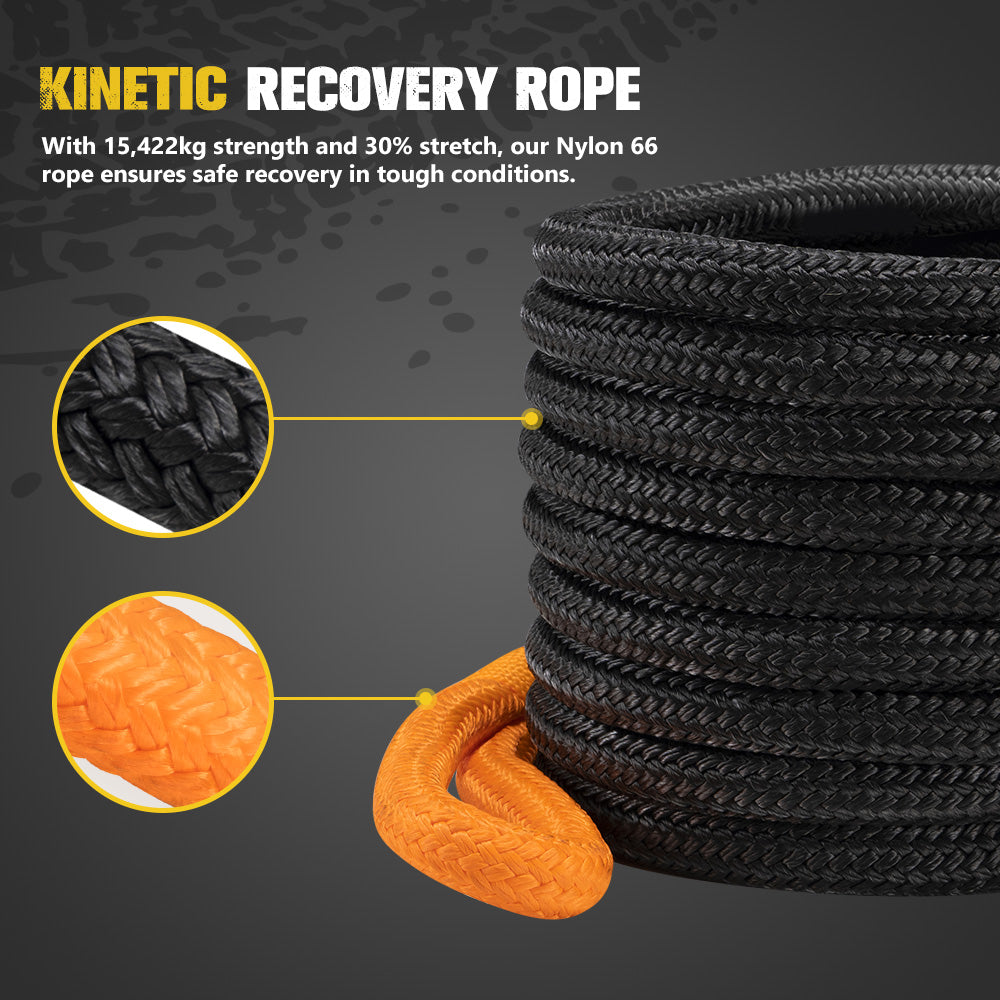 Bunker Indust Recovery Kit 4x4 Kinetic Rope Soft Shackles Winch Dampener Offroad Bunker Indust Recovery Kit 4x4 Kinetic Rope Soft Shackles Winch Dampener Offroad
