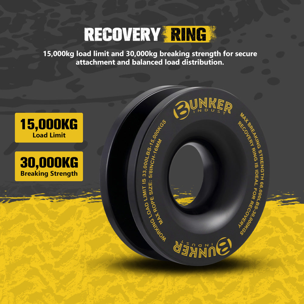 Bunker Indust Recovery Kit 4x4 Kinetic Rope Soft Shackles Winch Dampener Offroad Bunker Indust Recovery Kit 4x4 Kinetic Rope Soft Shackles Winch Dampener Offroad