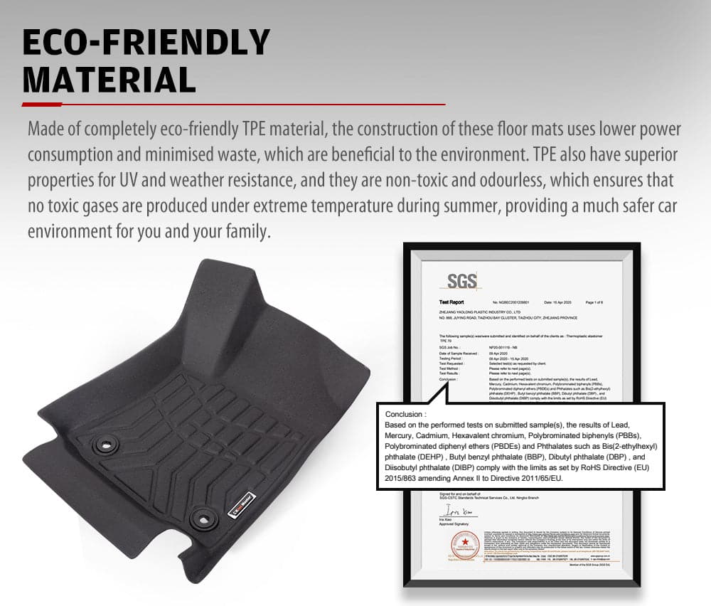 Kiwi Master 3D TPE Car Floor Mats Liner fit Toyota Hilux GD6 Dbl Cab Auto 2016 - New Kiwi Master 3D TPE Car Floor Mats Liner fit Toyota Hilux GD6 Dbl Cab Auto 2016 - New