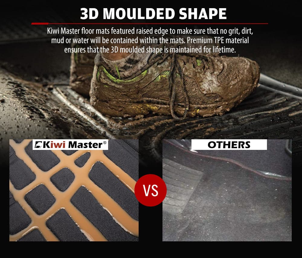 Kiwi Master 3D TPE Car Floor Mats Liner fit Toyota Hilux GD6 Dbl Cab Auto 2016 - New Kiwi Master 3D TPE Car Floor Mats Liner fit Toyota Hilux GD6 Dbl Cab Auto 2016 - New