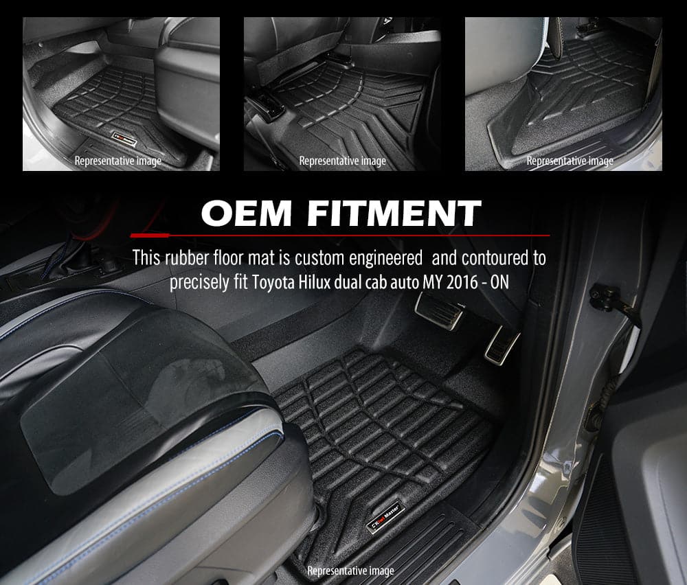 Kiwi Master 3D TPE Car Floor Mats Liner fit Toyota Hilux GD6 Dbl Cab Auto 2016 - New Kiwi Master 3D TPE Car Floor Mats Liner fit Toyota Hilux GD6 Dbl Cab Auto 2016 - New