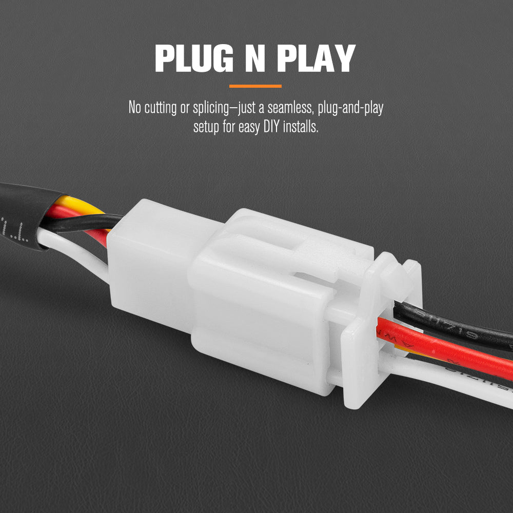 Lightfox High Beam Wiring Harness with DT 3-Pin Connector For LED Pod Light Lightfox High Beam Wiring Harness with DT 3-Pin Connector For LED Pod Light