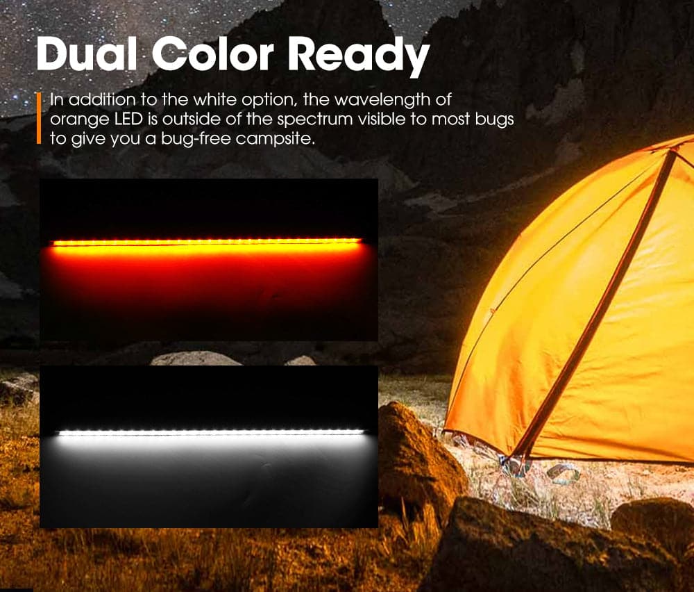 LIGHTFOX 12V LED Camp Dual Colours Light Bar Kits Set of 6 LIGHTFOX 12V LED Camp Dual Colours Light Bar Kits Set of 6