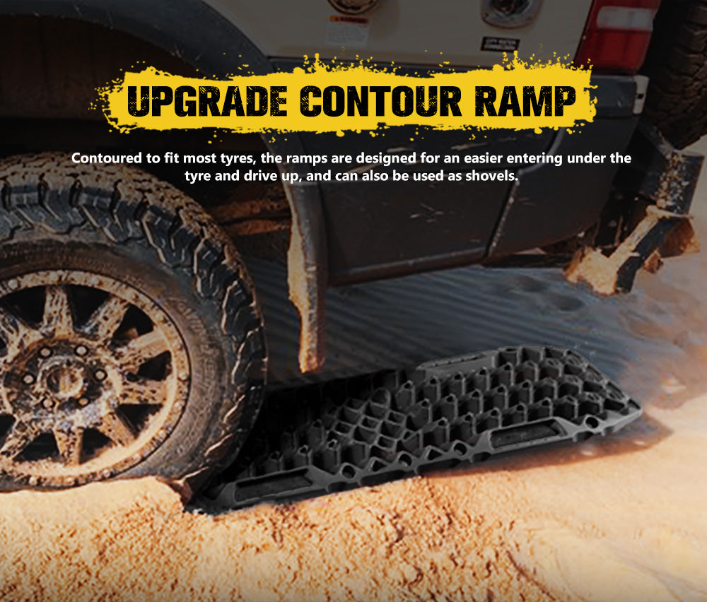 Pair 10T Recovery Tracks Sand Track with Jack Base Sand Snow Mud Trax 4WD Black Pair 10T Recovery Tracks Sand Track with Jack Base Sand Snow Mud Trax 4WD Black