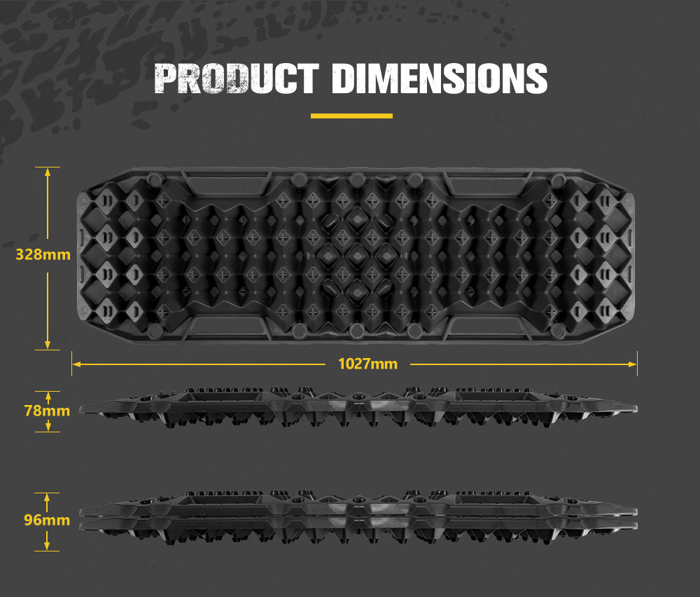 Pair 10T Recovery Tracks Sand Track with Jack Base Sand Snow Mud Trax 4WD Black Pair 10T Recovery Tracks Sand Track with Jack Base Sand Snow Mud Trax 4WD Black