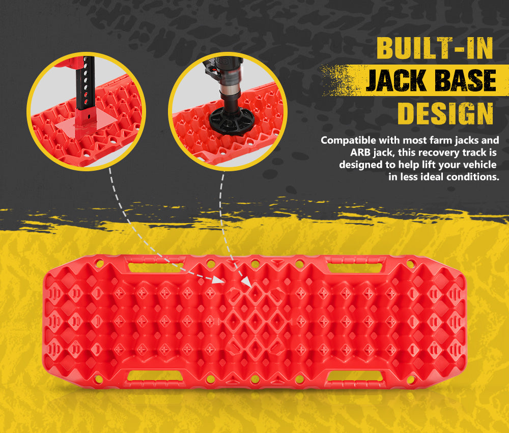 Pair Recovery Tracks Sand Track with Jack Base 10T Red Pair Recovery Tracks Sand Track with Jack Base 10T Red