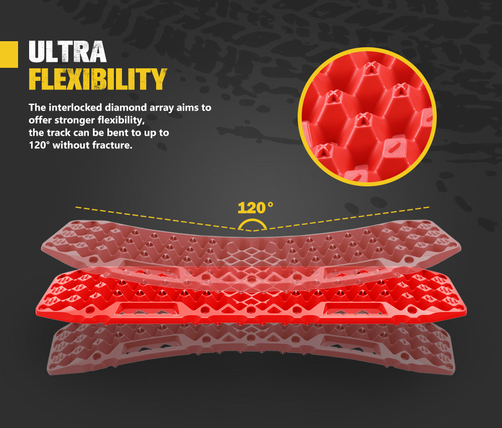 Pair Recovery Tracks Sand Track with Jack Base 10T Red Pair Recovery Tracks Sand Track with Jack Base 10T Red