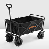 Black folding storage wagon with 'SAN HIMA' branding on a white background