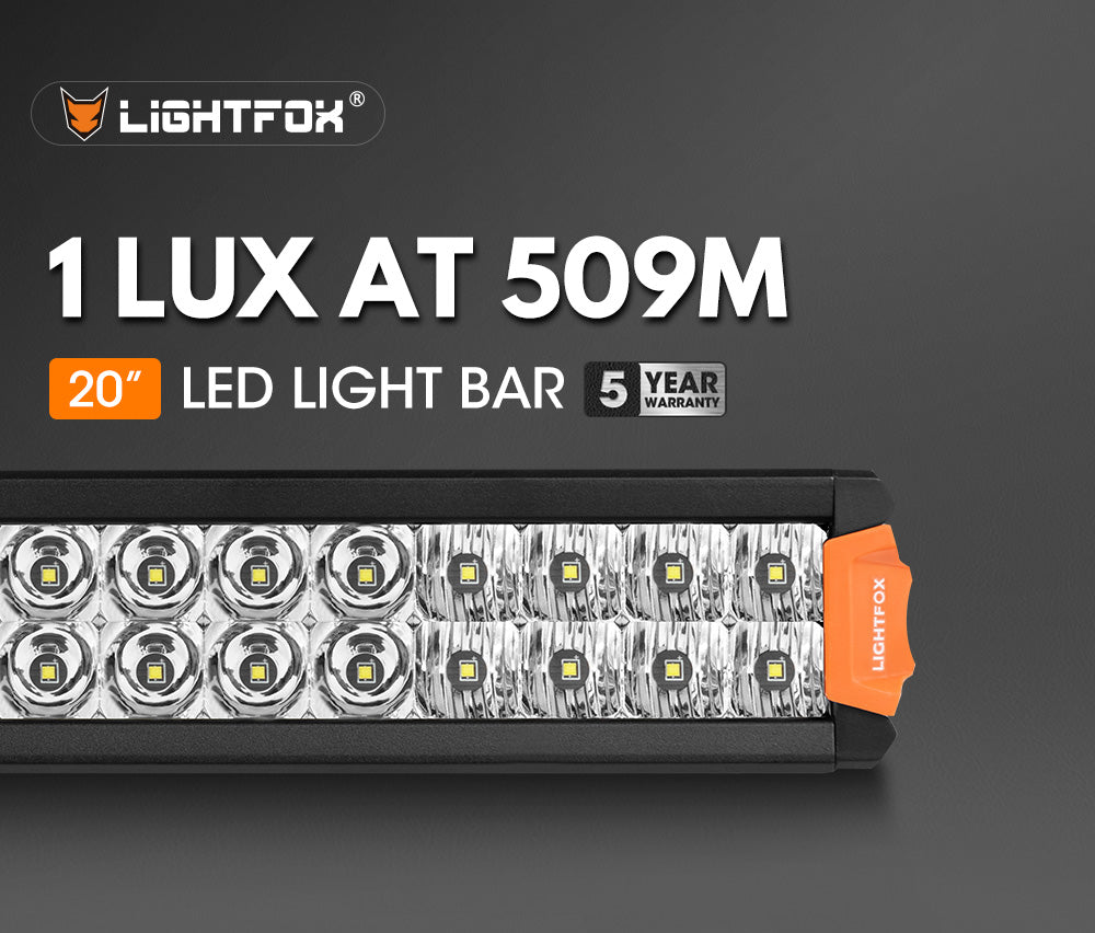 Lightfox Rigel Series 20inch Osram LED Light Bar 1Lux @ 590m 15,096 Lumens Lightfox Rigel Series 20inch Osram LED Light Bar 1Lux @ 590m 15,096 Lumens