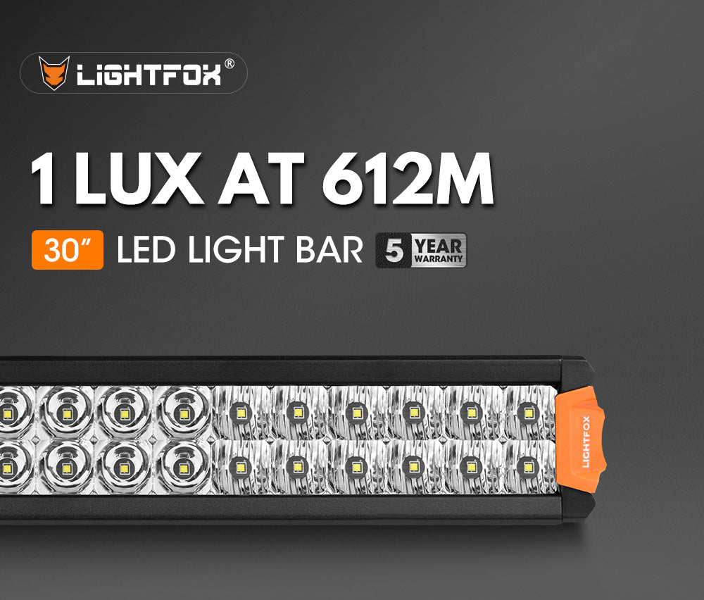 Lightfox Rigel Series 30inch Osram LED Light Bar 1Lux @ 612m 22,644 Lumens Lightfox Rigel Series 30inch Osram LED Light Bar 1Lux @ 612m 22,644 Lumens