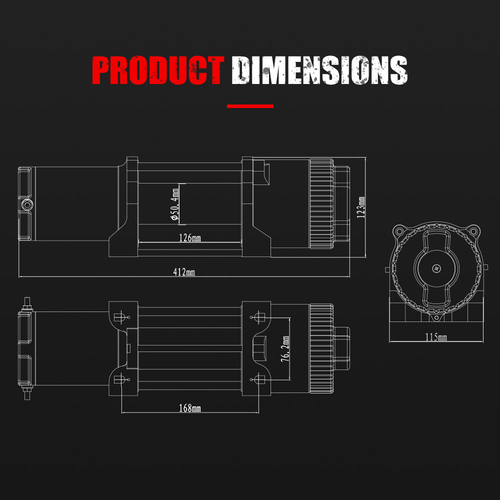 Fieryred Electric Winch 12V 5500LBS Synthetic Rope Wireless Remotes ATV UTV Boat - 4WD Warehouse Fieryred Electric Winch 12V 5500LBS Synthetic Rope Wireless Remotes ATV UTV Boat - 4WD Warehouse