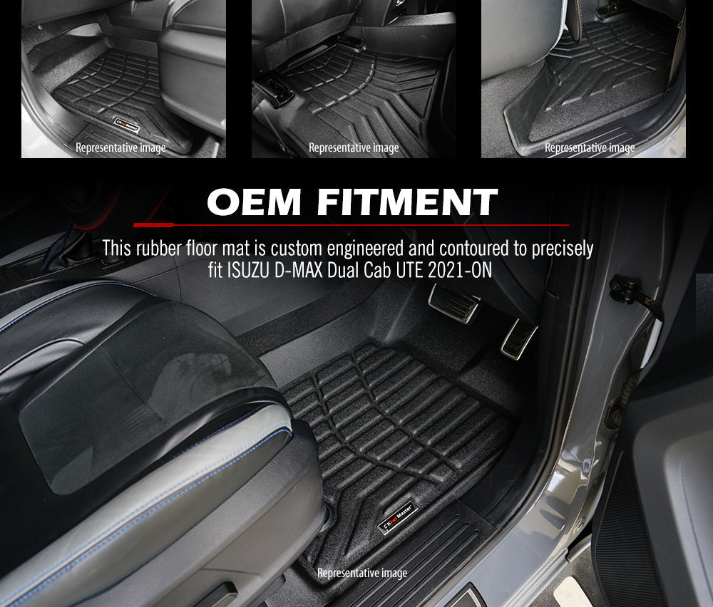 Kiwi Master 3D TPE Car Floor Mats Fit ISUZU D-MAX DMAX Dual Cab UTE 2021+ Kiwi Master 3D TPE Car Floor Mats Fit ISUZU D-MAX DMAX Dual Cab UTE 2021+
