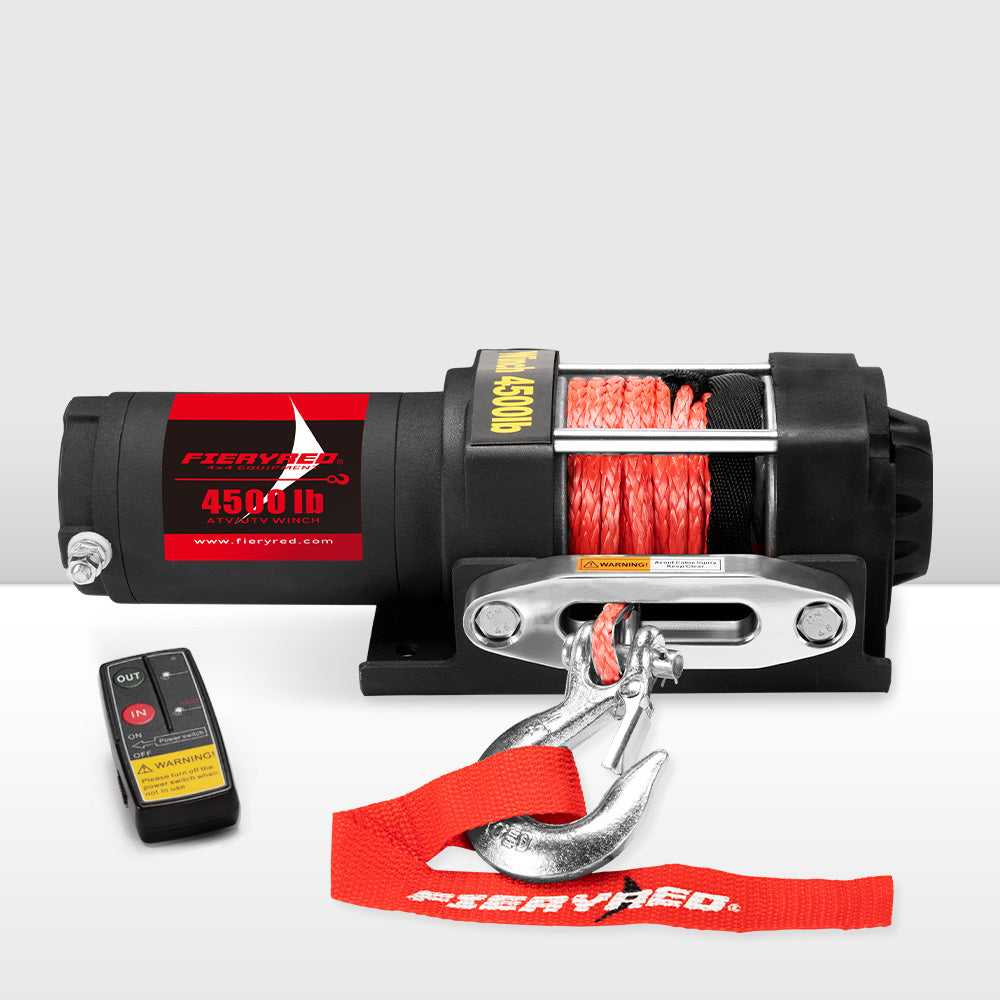 Fieryred 4500LBS/2041KG Wireless 12V Electric Winch Synthetic Rope Boat Atv 4WD Fieryred 4500LBS/2041KG Wireless 12V Electric Winch Synthetic Rope Boat Atv 4WD