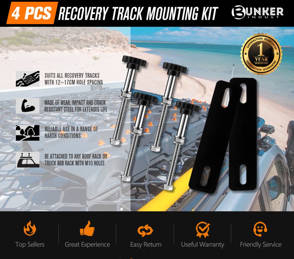 BUNKER INDUST Recovery Tracks Mounting Pins 4 Mount Holder Roof Truck BUNKER INDUST Recovery Tracks Mounting Pins 4 Mount Holder Roof Truck