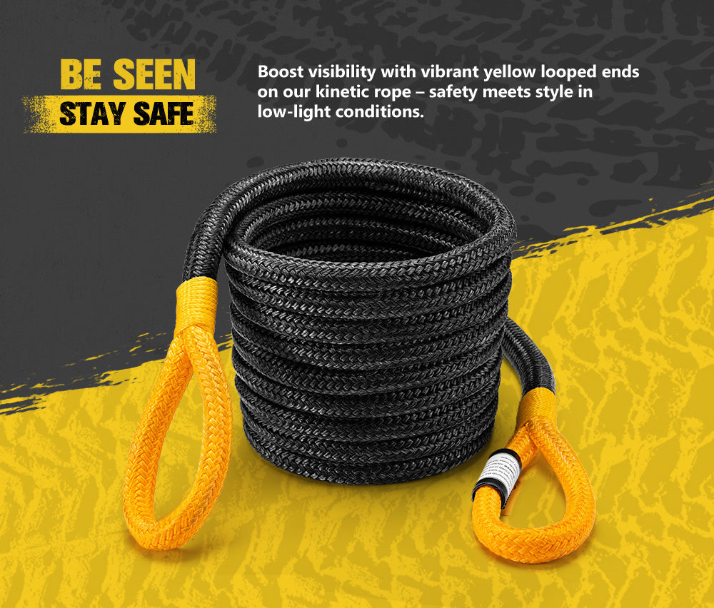 Bunket Rope Bunker Indust 9M Kinetic Recovery Rope 15,422kg Snatch Strap Soft – 4WD ...