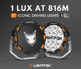 Iconic Lightfox 7" OSRAM LED Driving Spot Lights 1Lux@816m(Pair) 12,603Lumens