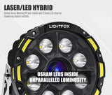 Lightfox Pair 9inch Osram Laser LED Driving Lights 1Lux @ 2,226m 15,046Lumens
