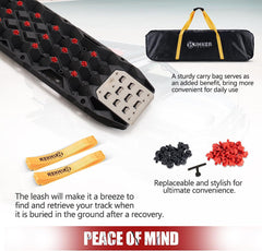 BUNKER INDUST Traction Boards with Replaceable Teeth & Steel Plate Black