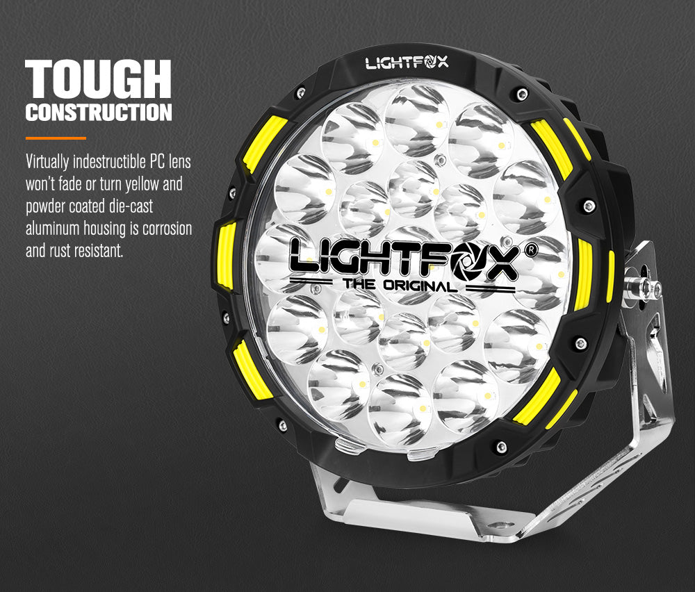 Lightfox Iconic Series Pair 9inch Osram LED Driving Light Spotlights 1