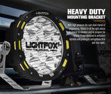 Lightfox Iconic Series Pair 9inch Osram LED Driving Light Spotlights 1Lux @1,150m 20,200Lumens