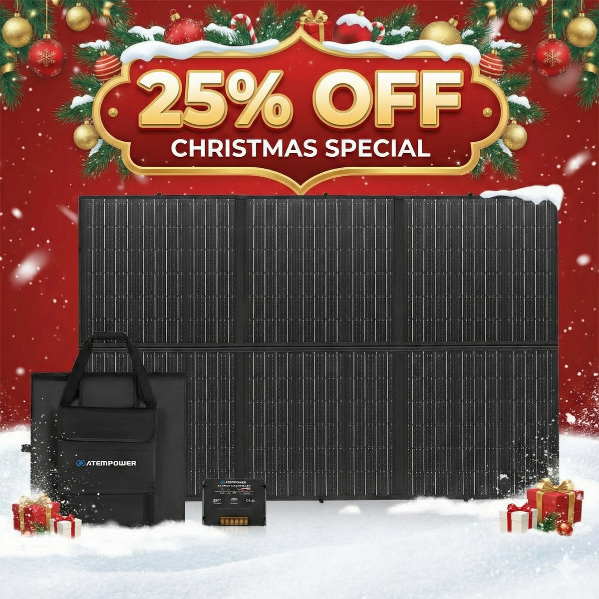 Atem Power 12V 300W Folding Solar Panel Blanket