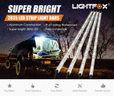 Lightfox 4PCS 12V LED Strip Light Bar Waterproof White Lights Boat Camping