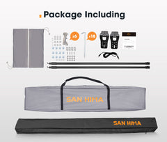 San Hima 180 Degree Free-Standing Awning 600D Double-Ripstop Oxford UPF50+ 4WD