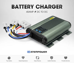 Atem Power 12V 40A DC to DC Battery Charger MPPT System Kit Isolator Dual Battery