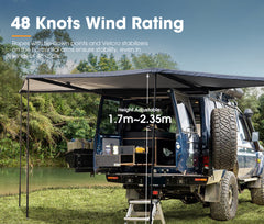 San Hima 180 Degree Free-Standing Awning 600D Double-Ripstop Oxford UPF50+ 4WD
