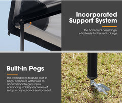 San Hima 180 Degree Free-Standing Awning 600D Double-Ripstop Oxford UPF50+ 4WD