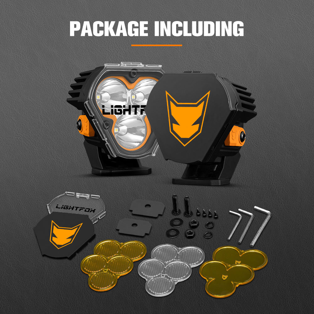 Light package with components on a dark background