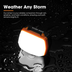 San Hima 8X Led Camping Lights on a wet surface showcasing its weatherproof design
