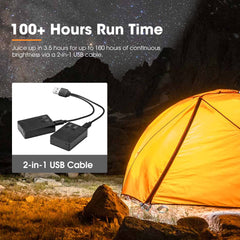 San Hima 2x Camp Light Dual Colour LED Lantern with Inbuilt Lithium Battery
