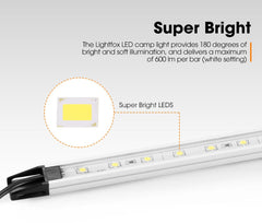 LIGHTFOX 12V LED Camp Dual Colours Light Bar Kits Set of 6
