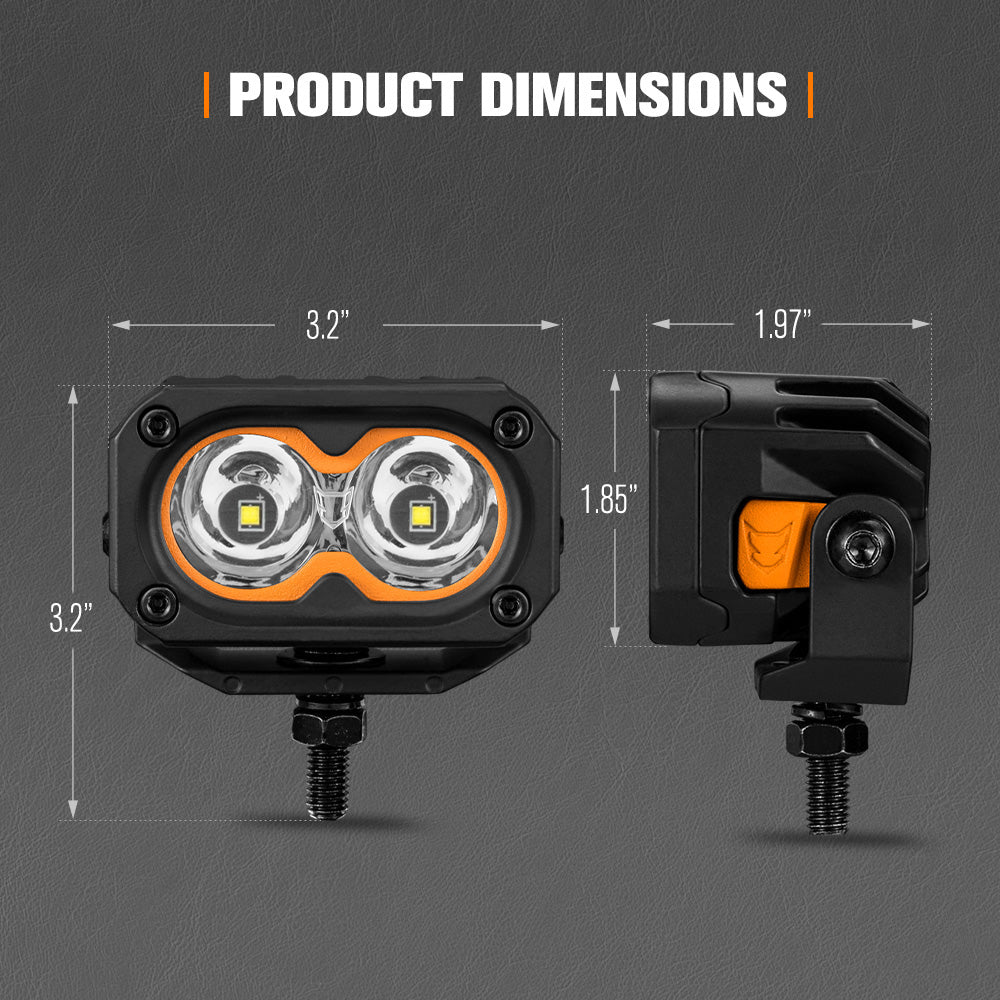 Dimensions of a LED light bar with measurements on a gray background