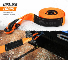 BUNKER INDUST 4WD Recovery Kit Snatch Strap Hitch Receiver Bow Shackles Off Road