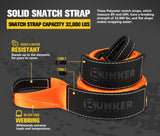 BUNKER INDUST 4WD Complete Recovery Kit Off Road Snatch Strap Dampener 9PCS 4x4