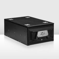 Black storage box with 'SAN HINA' branding on a white background