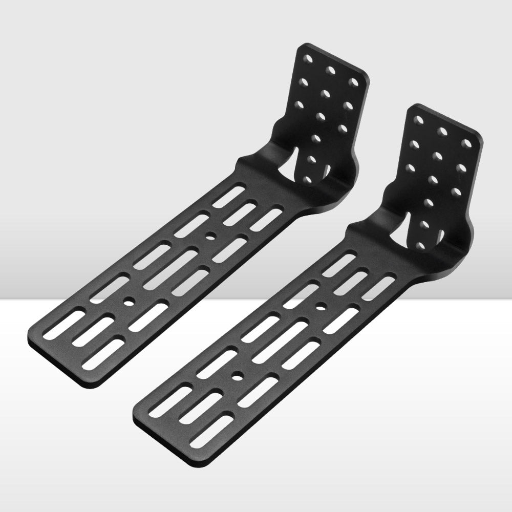 San Hima long awning L-brackets in a powder coated steel finish