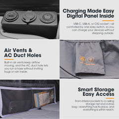 San Hima Kosci E-rise Electric Rooftop Tent Hardshell Automatic Camping Outdoor