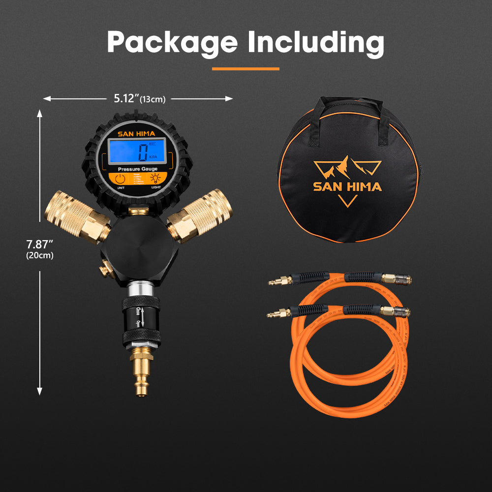 San Hima 2 Tire Inflation Deflation System Fits up to 200" Wheelbase