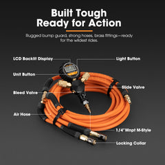 San Hima 4 Tire Inflation Deflation System Fits up to 200" Wheelbase