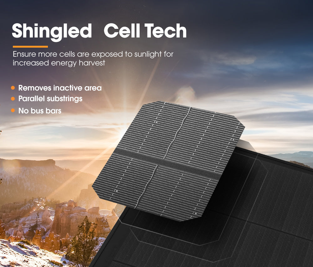 Shingled San Hima 200W Solar Panel Kit Mono Shingled Fixed Power Camping Carava ...