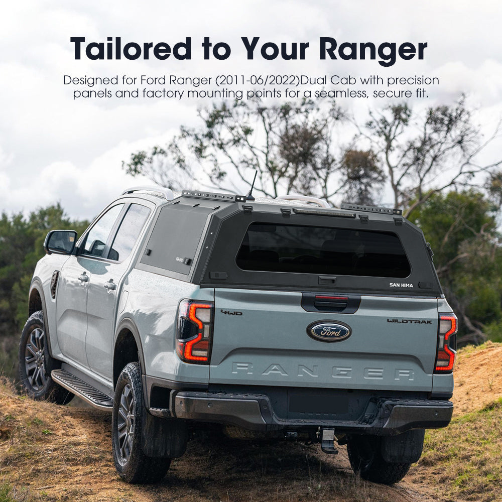 Work Ranger Canopy San Hima Ute Steel Canopy For Ford Ranger PX/PX2/PX3 2011-06/2022 Dual ...