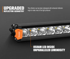 Vega Series 20inch Osram LED Light Bar 1Lux @ 453m 12,580 Lumens