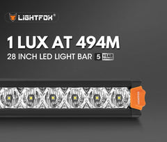 Lightfox Vega Series 28inch Osram LED Light Bar 1Lux @ 494m 17,612 Lumens