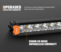 Lightfox Vega Series 28inch Osram LED Light Bar 1Lux @ 494m 17,612 Lumens