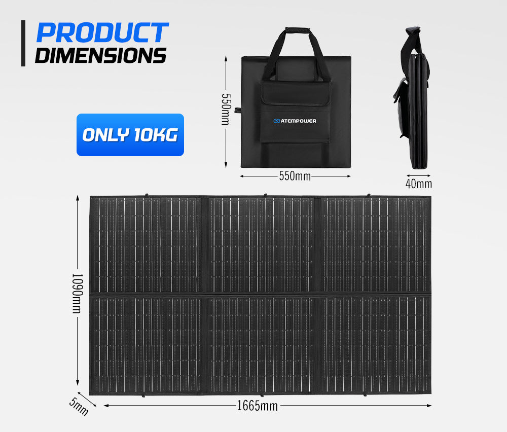 Atem Power 12v 300w Folding Solar Panel Blanket 4wd Warehouse 8515